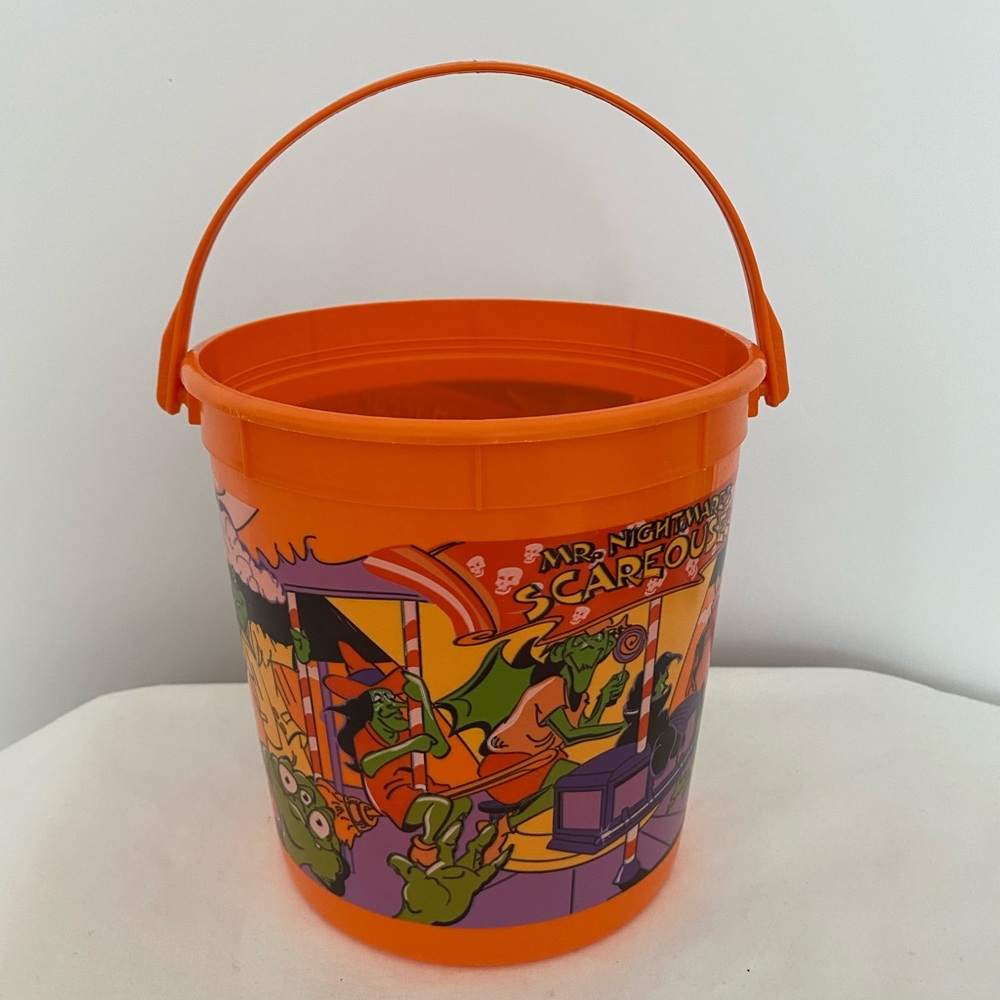 Vintage 2002 Jack in the Box Halloween Bucket Candy Pumpkin Pail